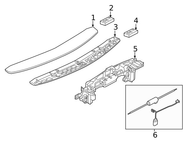 Genuine Porsche 982898125 Spoiler Hardware Kit Porsche