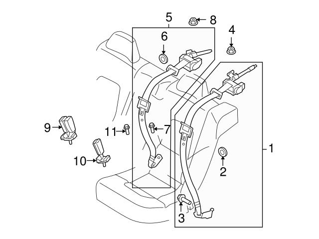 Genuine Volvo 8632319 Seat Belt Receptacle Left Volvo