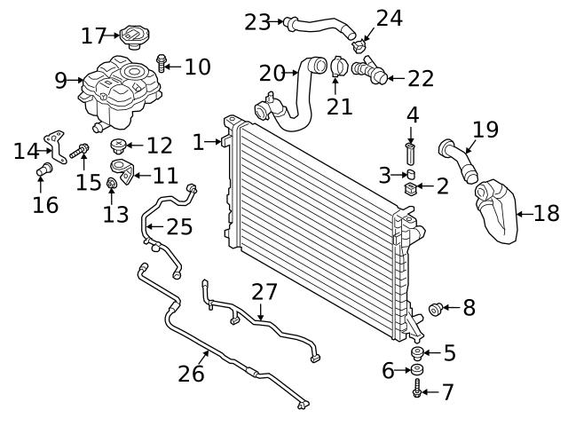 Genuine Vw Audi M Ad Engine Coolant Overflow Hose Audi