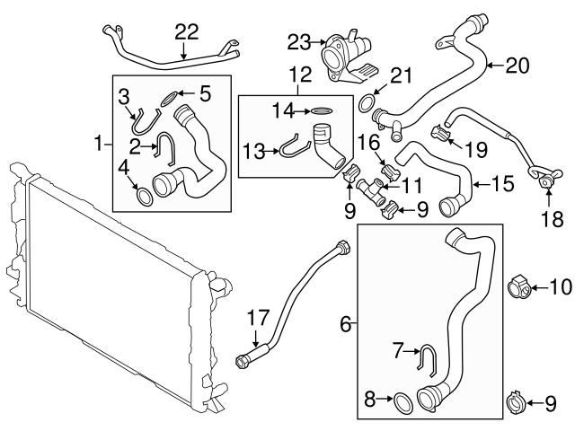 Genuine VW Audi 8R0121081AQ Engine Coolant Overflow Hose Audi