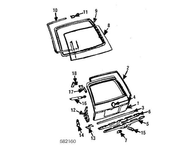 Genuine Mercedes 1236900080 Trunk Lid Molding; Tailgate Molding