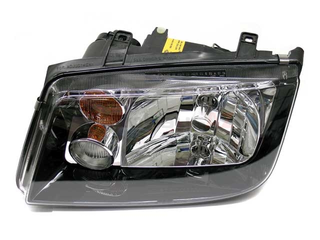 Hella 1jm941017 Headlight; Left Assembly With Foglight; Dark Bezel 