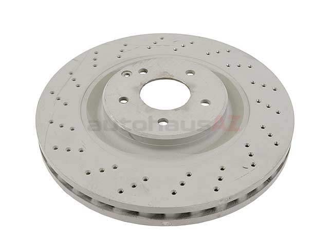 Genuine Mercedes 2034210912 Disc Brake Rotor; Front; 345mm Cross-Drilled -  Mercedes | A2034210912