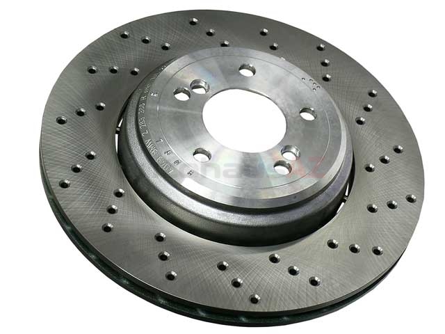 Vne Disc Brake Rotor Rear Right Directional X Mm Cross Drilled Bmw