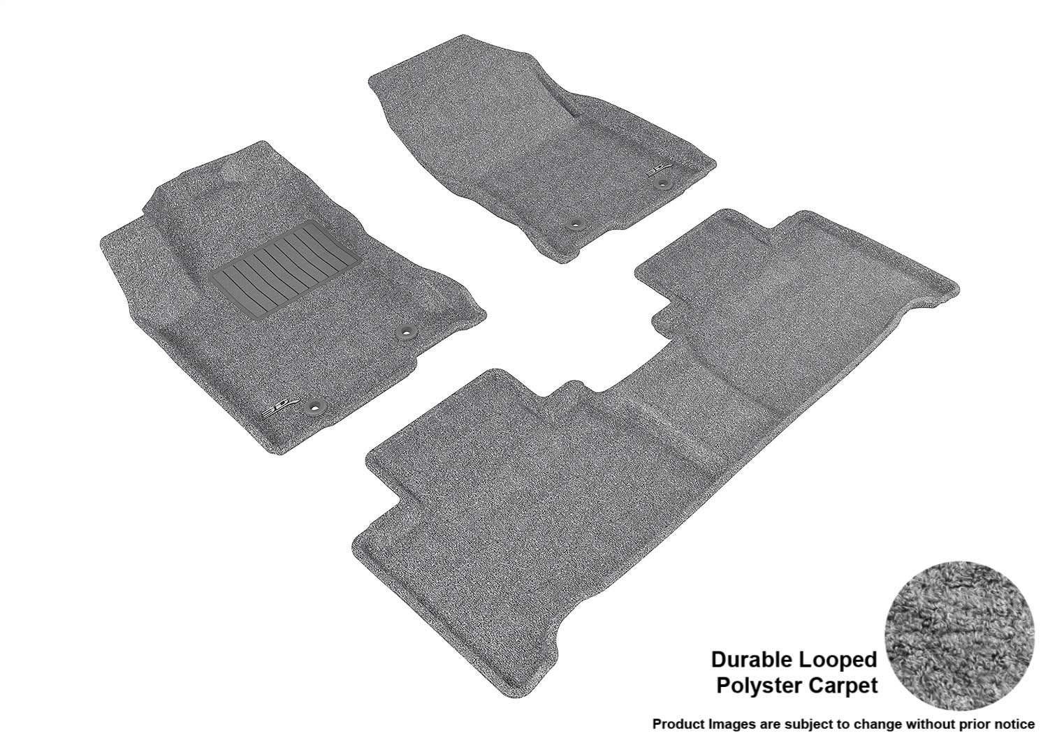 3D MAXpider L1LX05102201 Floor Mat Set; Gray; Durable Looped Poly ...