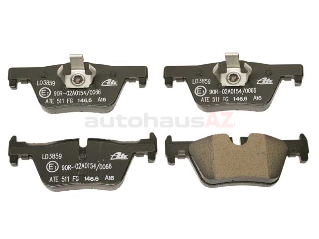 ATE Ceramic 34206873094, LD3859 Brake Pad Set; Rear - BMW