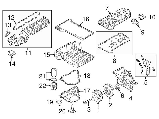 BMW 540I Valve Cover Gasket Parts - Loctite, Elring Klinger, Genuine BMW