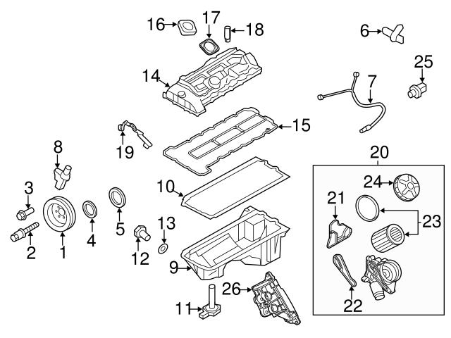 Genuine BMW 12527582674 Engine Cover Bracket - BMW