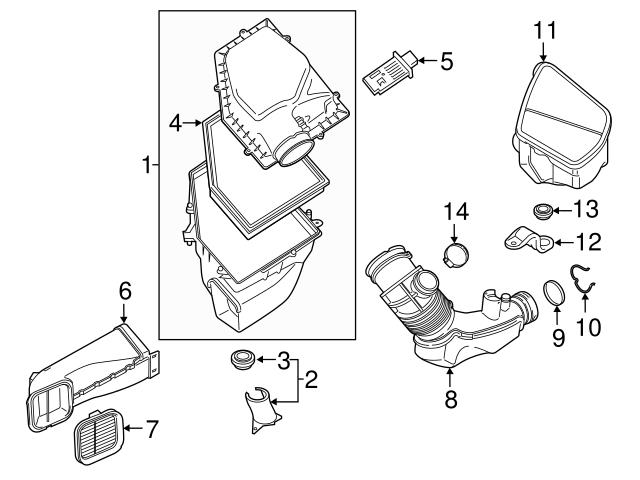 Genuine BMW 13718620473 Air Filter & Housing Assembly - BMW