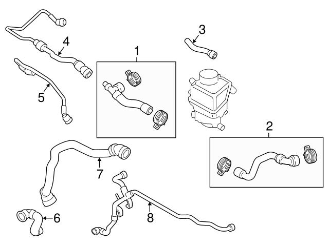 Genuine BMW 17127592649 Coolant Hose - BMW