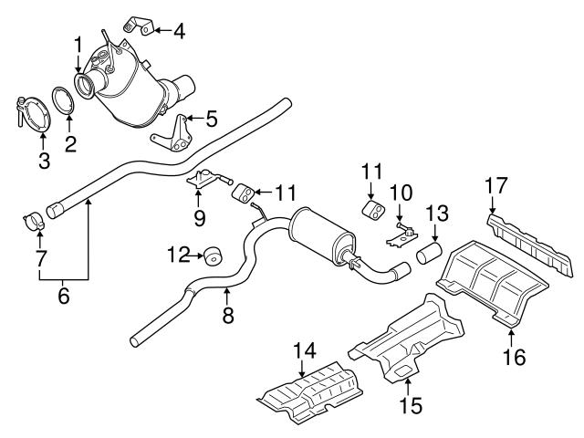 Genuine BMW 18308512137 Exhaust/Muffler Clamp; Front - BMW