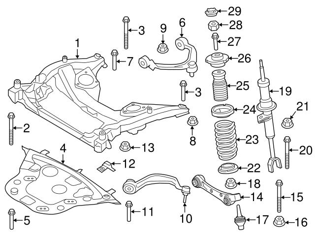 Genuine BMW 31316798151 Suspension Strut; Front Left - BMW