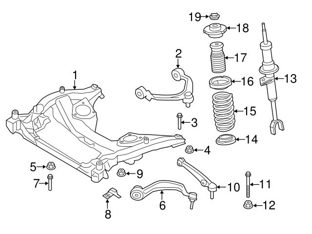 Genuine BMW 31316860749 Suspension Strut; Front Left - BMW