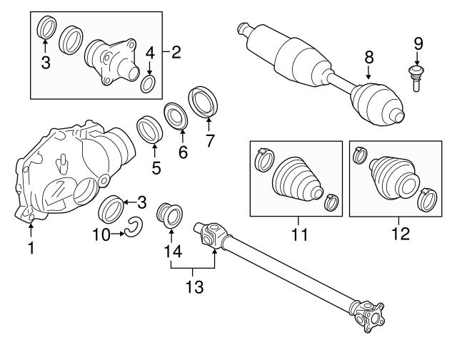 Genuine BMW 31507601995 CV Axle Support Bearing Bracket - BMW