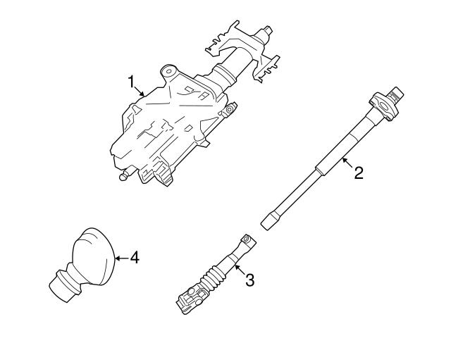 Genuine BMW 32306789856 Steering Shaft; Lower - BMW