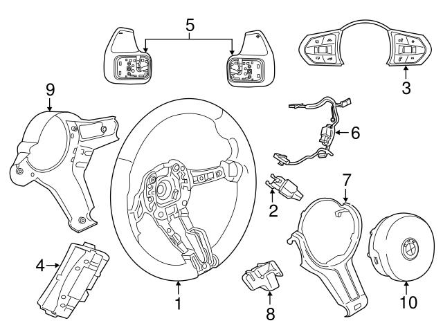 Genuine BMW 32307848270 Steering Wheel Cover; Rear - BMW | 32307846031