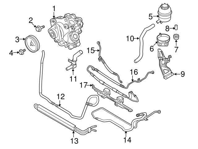 Genuine BMW 32412283894 Power Steering Reservoir Line Hose - BMW