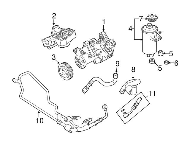 Genuine Bmw Power Steering Return Hose Bmw