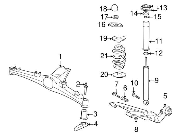 Genuine BMW 33321090951 Suspension Crossmember Bolt; Rear Left, Right - BMW