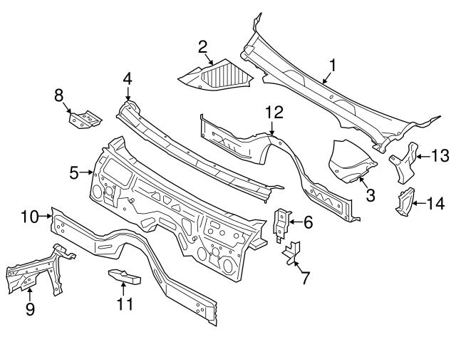 Genuine BMW 41007412968 Cowl Panel - BMW