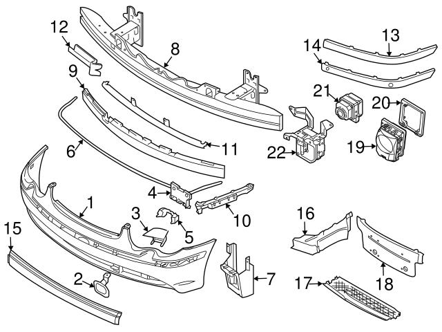 Genuine BMW 51117057413 Headlight Washer Cover; Left - BMW