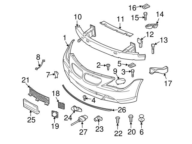 Genuine BMW 51117115707 Headlight Washer Cover; Left - BMW