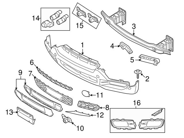 Genuine BMW 51117159589 Tow Hook Cover; Left - BMW