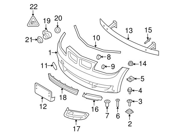 Genuine BMW 51117178710 Bumper Cover Grille - BMW