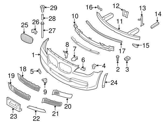 GenuineBMW51118050293Grille;FrontLowerCenter-BMW