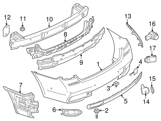 Genuine BMW 51128061186 Tail Pipe Tip; Right - BMW