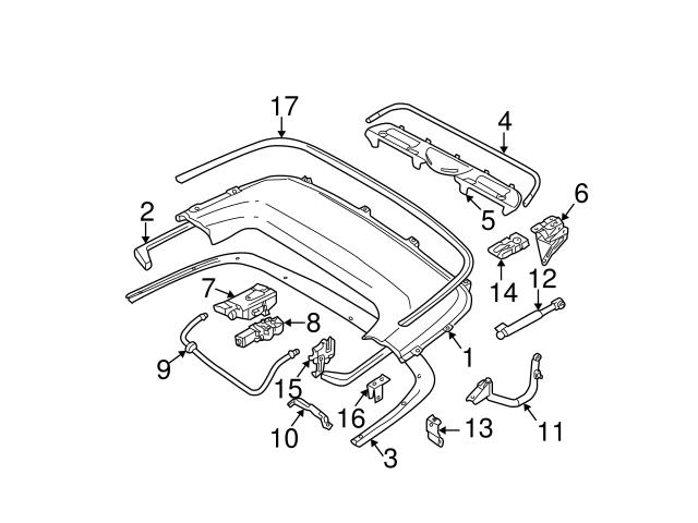 Genuine Bmw 51177894361 Convertible Top Stowage Compartment Trim Panel 