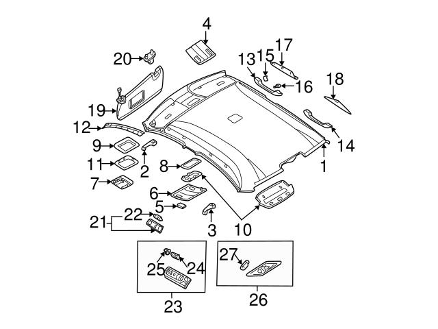 Genuine BMW 51448224358 Overhead Console - BMW