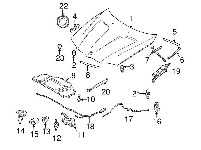 Genuine BMW 51483451622 Hood Insulation Pad - BMW | 51483400049