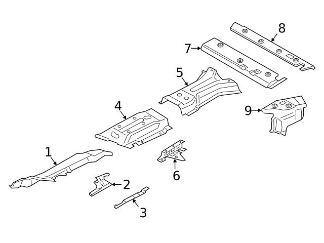 Genuine BMW 51487424937 Exhaust Heat Shield; Rear Left - BMW