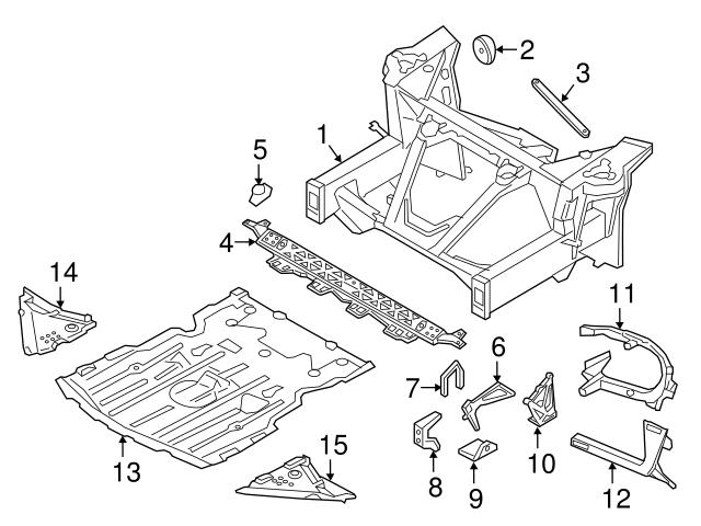 Genuine BMW 51647336229 Radiator Support Panel Brace - BMW