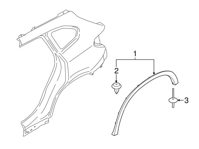 Genuine BMW 51778067703 Fender Flare; Left - BMW