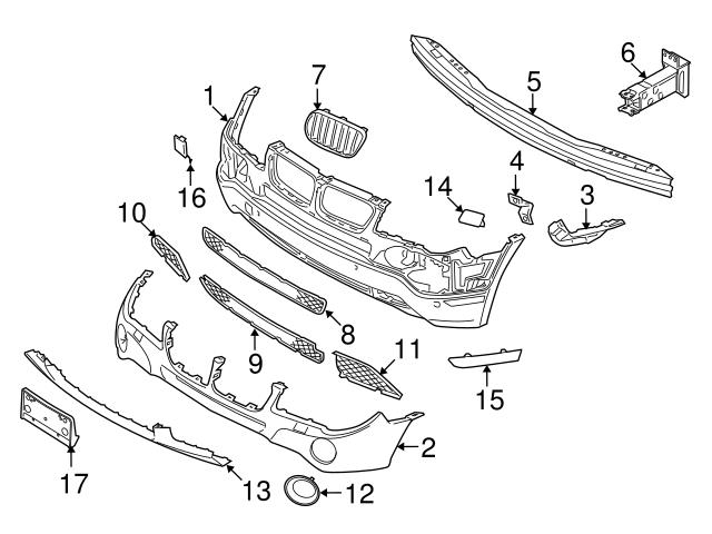 Genuine BMW 61673443132 Headlight Washer Cover; Right - BMW