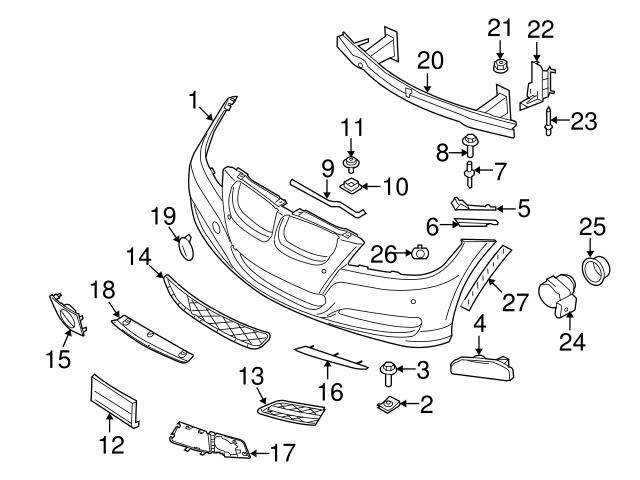 Genuine BMW 61677892647 Jack Plug Cover; Front Left - BMW