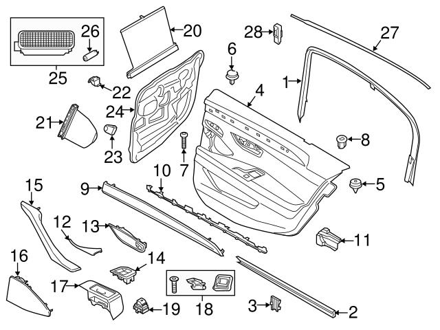 Genuine BMW 63319186637 Door Courtesy Lamp Connector; Left Upper - BMW