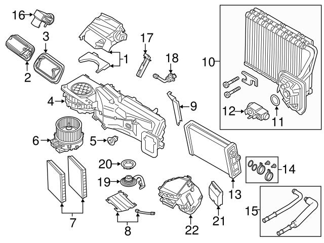 Shop For BMW 530I Heater Core - Mahle Behr, Genuine BMW