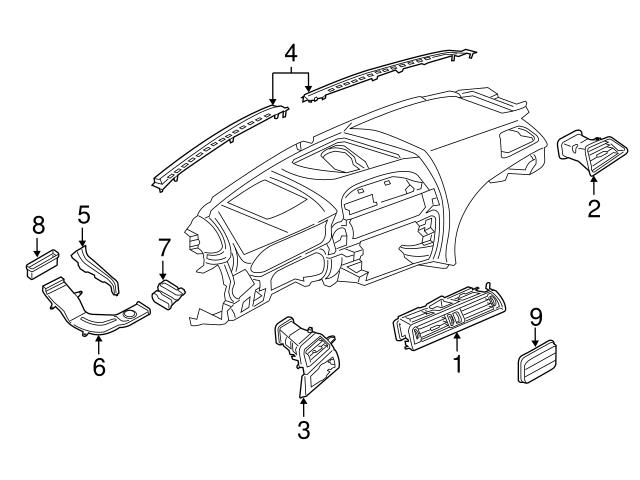 Genuine BMW 64229197484 Dashboard Air Vent; Left - BMW