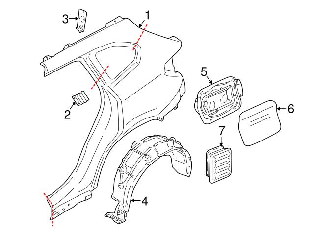 Genuine Bmw 64229315932 Quarter Panel Vent; Left, Right - Bmw