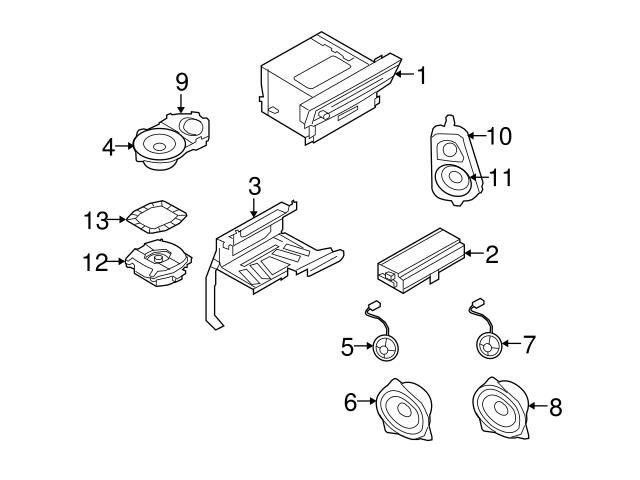 Genuine BMW 65139151864 Rear Seat Speaker Switch - BMW | 65136949734