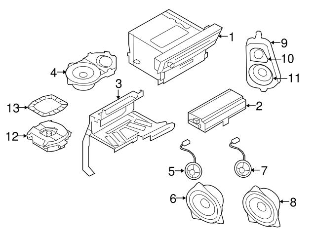 Genuine BMW 65139287757 Speaker; Left, Right - BMW