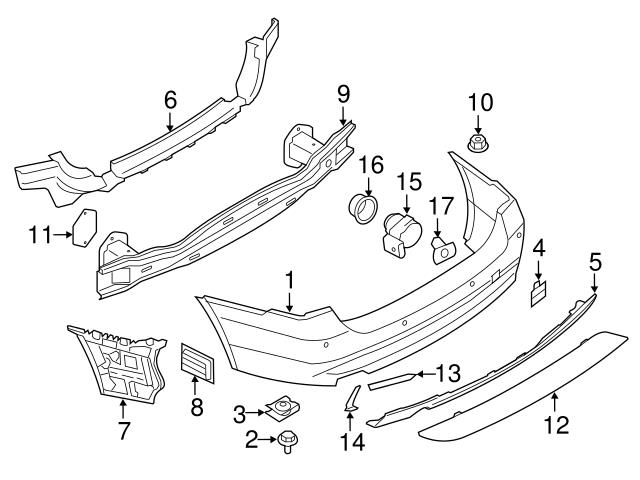 Genuine BMW 66209317898 Parking Aid Sensor; Front - BMW