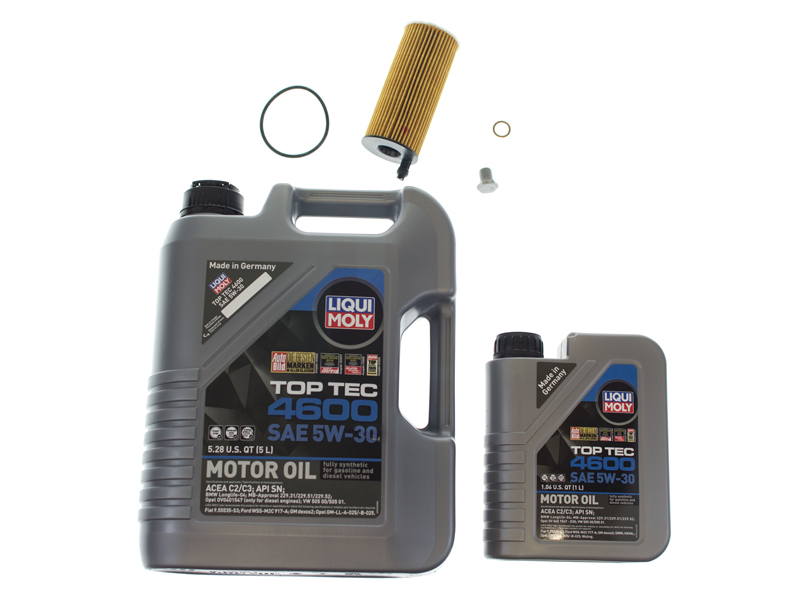 Liqui Moly Top Tec 4600 + Mahle BMW7OILFLTR1KIT Oil Change Kit - 5W-30  Fully Synthetic - BMW