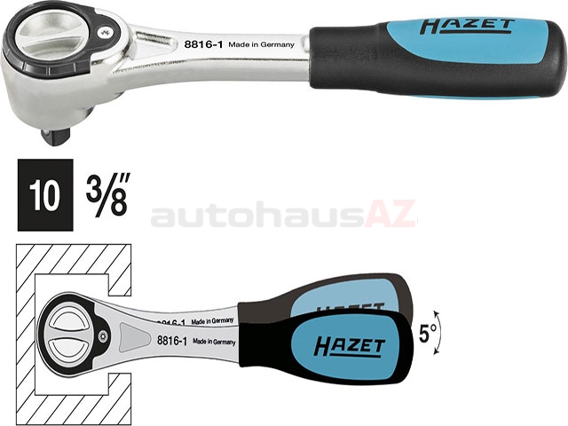 HAZET 88161 Ratchet Wrench; 3/8 inch Drive; Fine Tooth; 186mm Length | 8816F