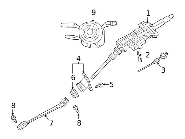 Genuine Mercedes 000000006383 Steering Column Bolt - Mercedes