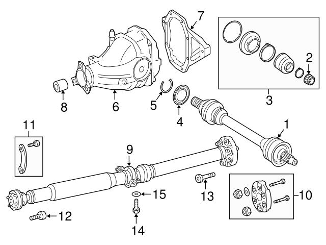 Genuine Mercedes 0003572400 CV Joint Boot Kit; Rear - Mercedes