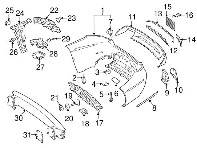 Genuine Mercedes 0008103700 License Plate Bracket; Rear - Mercedes